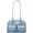 B-blue, variant on Hobo Handbags for Women PU Leather Trendy Tote Bag Fashion Purse Zipper Casual Shoulder Bag with 2 Outer Pockets