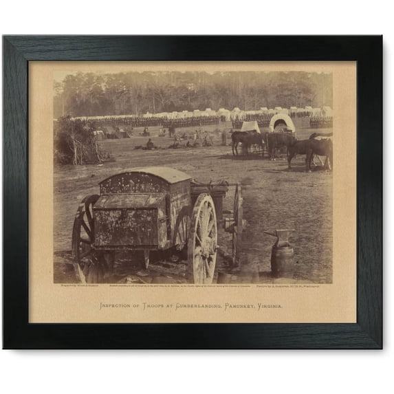 Framed Print: Inspection Of Troops At Cumberlanding Sic, Pamunkey, Virginia, 1862