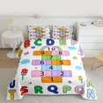 thumbnail image 2 of Manfei Letters Number Theme Bedding Comforter Set,Alphabet Game Twin Comforter Sets,Cute Flower Floral Bedding Set For Teens,Breathable Home Decor Reversible,2 Pieces, 2 of 8