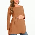 thumbnail image 2 of Beaisland Women's Long Sleeve Maternity Shirts Basic Casual Pregnancy Top, 2 of 7