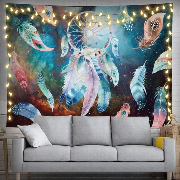 feelacle Japanese Tapestry Anime Samurai Tapestry 60" X 40" Cherry Blossom Japanese Style Wall Hanging Party Decorations Home Decor For Bedroom Living Room Dorm (150 X 100cm)