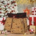 thumbnail image 6 of Sikiie Brown Mushrooms Christmas Gift Bags Drawstring Gift Bags Sacks Drawstring Bag Holiday Linen Xmas Wrapping Bags for Presents Party Gift-Black, 6 of 8