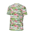 thumbnail image 6 of Wukai Tropical Flamingo Print Men's Short-Sleeved Mesh T-Shirt,Quick-Dry Short Sleeve Workout T-Shirt-X-Large, 6 of 8