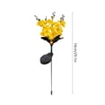 thumbnail image 3 of Solar-Powered Phalaenopsis orchid Lawn Lights - Outdoor Garden Decor with Multi-Color Led String Weatherproof Plastic & Stainless, Yellow, JKODE, 3 of 8