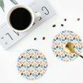 thumbnail image 4 of Yiaed Easter eggs Print Leather Coasters for Drinks - Cup Coasters Coffee Table Kitchen Table Bar, Home & Office Gifts Handmade Drink Coasters-Round Shape, 4 of 6