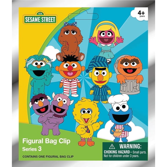 Monogram Sesame Street: Series 3 3D Foam Collectible Figural Bag Clip (1 Random Blind Bag)