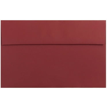 JAM Paper A10 Envelopes, 6 x 9 1/2, Dark Red, 25/Pack