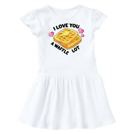 

Inktastic Valentine s Day I Love You a Waffle Lot with Hearts Gift Baby Girl Dress