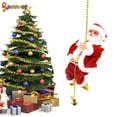 thumbnail image 3 of BESTSKY Animated Climbing Santa Claus on Beads Chain Musical Figure Christmas Tree Decoration Toy, 3 of 7