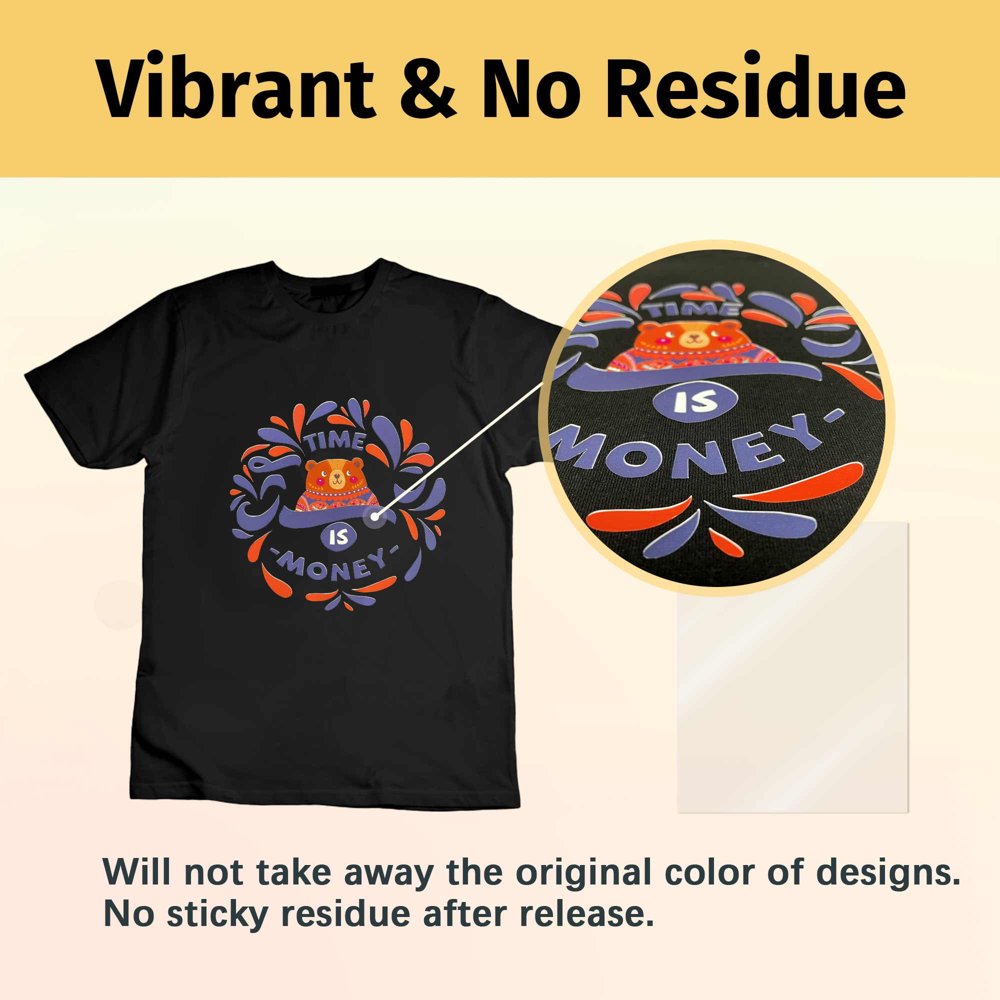 TranSmile Heat Transfer Mate Bundle - Transfer Paper For Dark & Light T Shirts (40 Sheets Total) With Reusable Transfer Mate