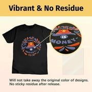 TransOurDream Tru-Heat Transfer Mate for Dark T Shirts Transfer Paper (10 Sheets, 8.5x11) Clear Iron on Transfer Tape for Printable HTV Vinyl (TAPD-10)