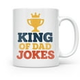 thumbnail image 2 of Funny King of Dad Jokes - Pun-Loving Fathers - 11 oz Ceramic Coffee Mug, 2 of 7