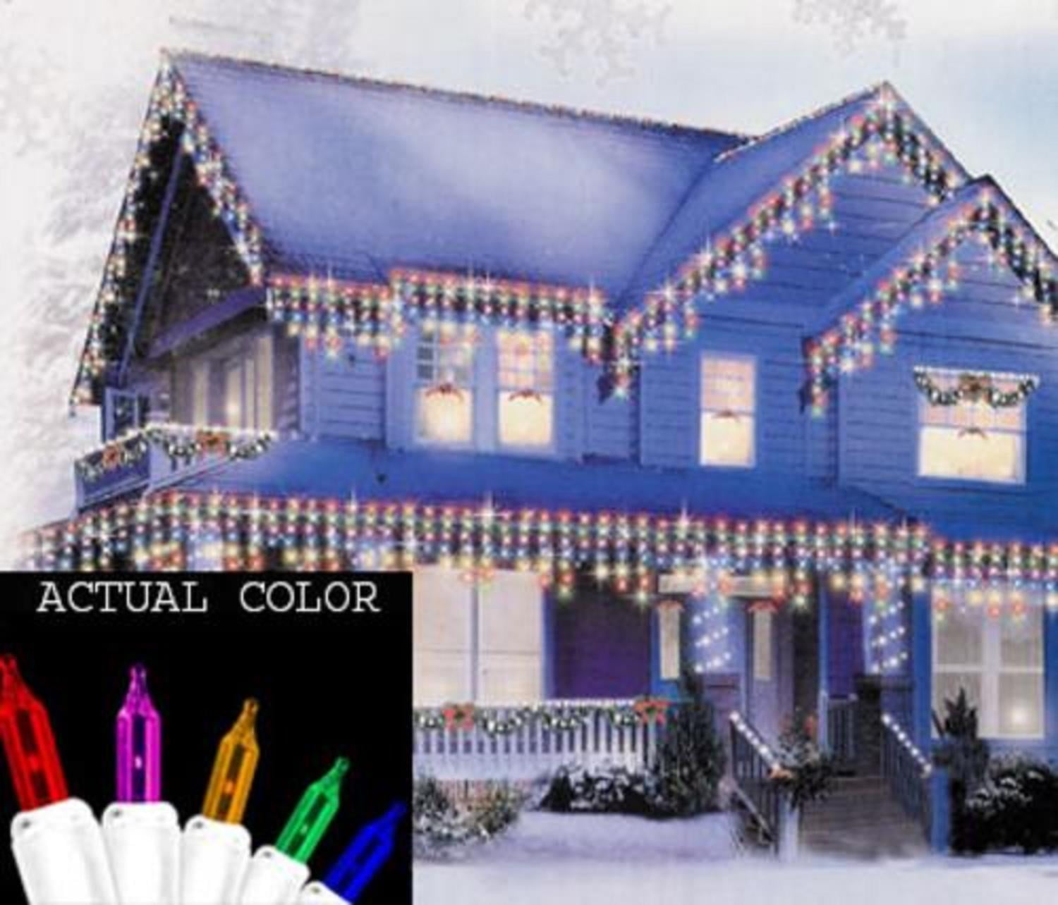 Set Of 150 Heavy Duty Indoor Or Outdoor Multi Icicle Lights White Set Of 150 Heavy Duty Indoor Or Outdoor Multi Icicle Lights White Wire Connect 6