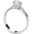 thumbnail image 3 of Crown Setting White Topaz Engagement Ring In 14k White Gold, 3 of 6