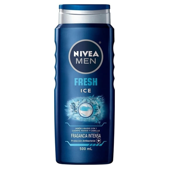 Jabón corporal NIVEA MEN Fresh Ice hidratante 3 en 1 para cuerpo, rostro y cabello 500 ml