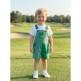 thumbnail image 4 of BemeyourBBs Toddler Baby Boy Golf Outfit Kids Overalls Romper Golf Embroidered Sleeveless Adjustable Strap Bib Overalls Shorts Jumpsuit With Pockets Spring Summer Clothes, 4 of 9