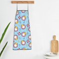 thumbnail image 5 of Naloa 1Pack Adjustable Bib Apron Waterdrop Resistant Cooking Kitchen Aprons for Women Men Chef, Gnome Pool Party Print, 5 of 5