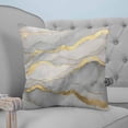 thumbnail image 4 of 24x24 Pillow Covers Set of 2, Marble Grey Throw Pillow Covers Decorative Couch Cushion Case, Modern Gold Luxury Neutral Texture Microfiber Square Pillowcases for Bedroom Car Living Room, 4 of 7