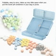 thumbnail image 4 of Nikou Weekly Pill Organizer, Portable Medicine Case Foldable Magnetic Pill Box Organizer with 7 Compartments(Blue), 4 of 7