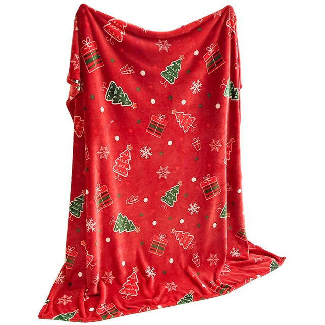 Manta de franela navideña con estampado navideño para la siesta del sofá del dormitorio