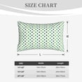 thumbnail image 4 of Bingfone Green polka dots Standard Size Pillowcase, Long Staple Pure Cotton Envelope Closure Pillow Cover-16"x24", 4 of 6