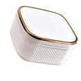 thumbnail image 4 of DOMELAY Mini Trash Can Countertop Desk Trash Bin for Kitchen Bathroom Bedroom Beside White and Rose Gold, 4 of 9
