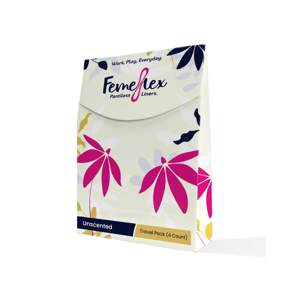 Femeflex Pantiless Panty Liners - Travel Pack (4 Count)