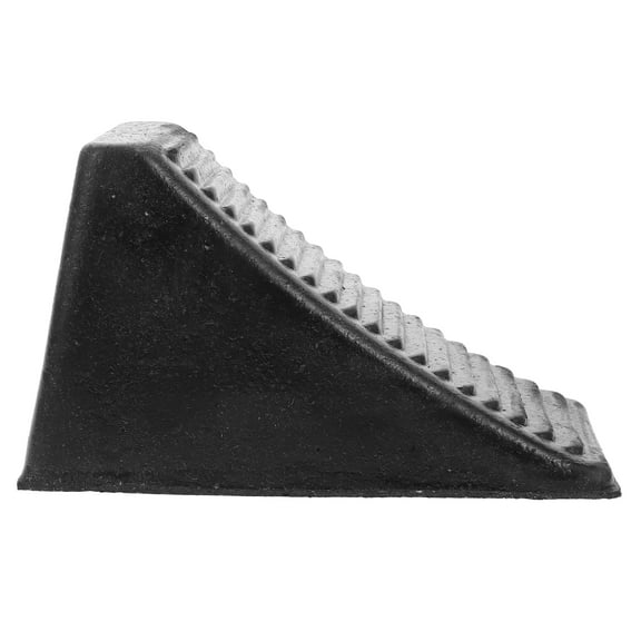 HOOWIFFY Truck Wheel Chocks Black Rubber 1Pack 6.4*3.8*3.7In
