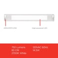 thumbnail image 4 of Luminaria LED UltraPro Blanca Brillo Seleccionable Iluminación Debajo del Gabinete para Cocina, 4 of 7