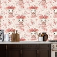thumbnail image 2 of Peel and Stick Wallpaper Cute Mice Pink Bows Floral Patterns Wall Mural 17.7in x 9.8ft Self Adhesive Removable Wall Paper Renter Friendly Wallpaper for Bedroom Shlef Cabinet Décor, 2 of 8