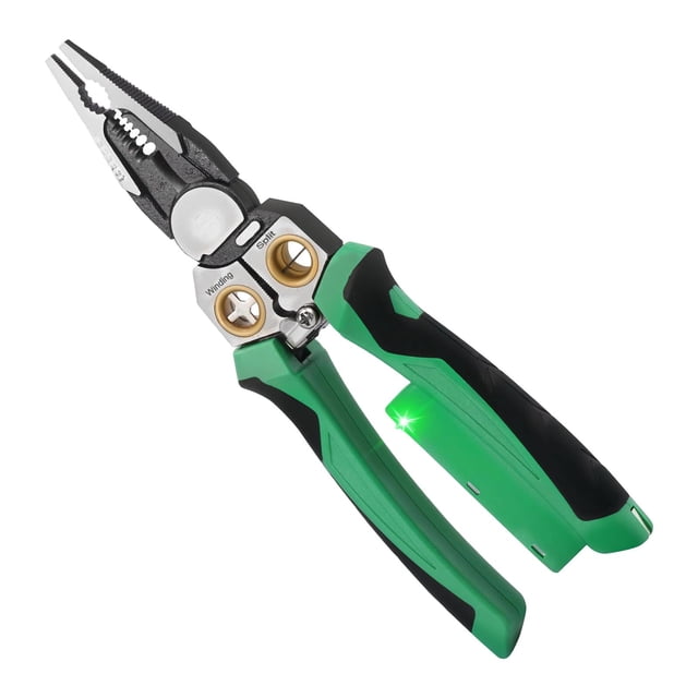 Alicates pelacables 8 en 1, crimpadora, de voltaje para cortar cables, para pelar, mejorar hogar, hacer joyas y manualidades.
