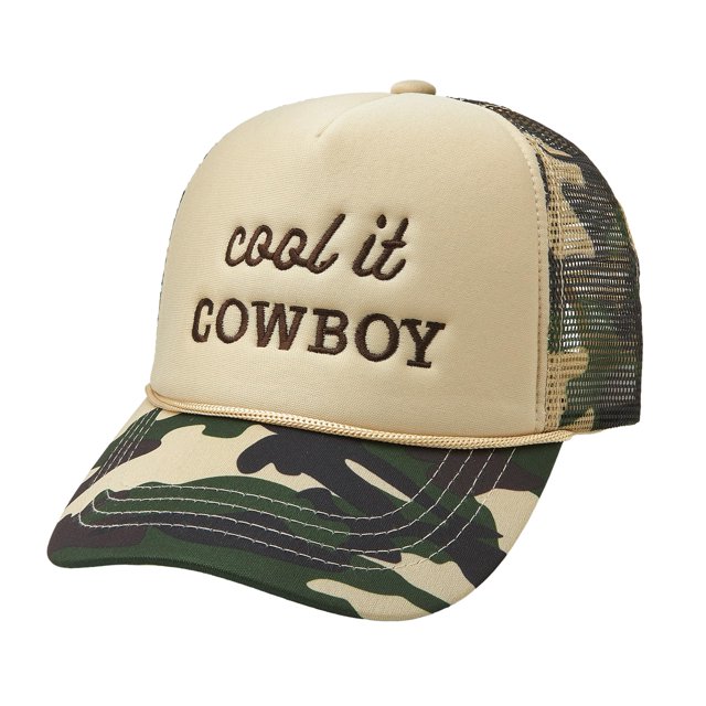 Gorra Trucker Etdewrio Cool It Cowboy con Malla Beige