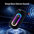 thumbnail image 3 of Portable Bluetooth Speaker, IPX7 Waterproof, Wireless, Big Sound, Deep Bass, Dual Pairing, 30H Playtime, Colorful RGB Lights, IPX7 Waterproof, TWS pairing for Outdoor/Home/Party, Gift, Black, 3 of 9