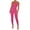 Hot Pink, variant on JFGHDG Workout Sets for Women Two Piece Workout Sets Pilates Set Clothes Compression Tummy Control Straight Leg Pants Womens 2 Piece Outfits Lounge Yoga Outfits Breathable Design Slim Fit Green L