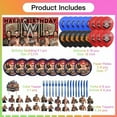 thumbnail image 3 of Party Supplies SmackDown Plates Decorations Wrestling Birthday Cake Topper Banner Decor Backdrop Balloons, 3 of 8