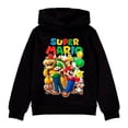 thumbnail image 1 of Sudadera Super Mario Talla 10 con Capucha Estampado con Personajes Negra, 1 of 3