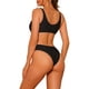 thumbnail image 3 of INSPIRE CHIC Bañadores de Cadena de Oro para Mujeres Monokini con Escote en V, Traje de Baño de Corte 1 Pieza X-Small Negro, 3 of 5