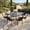 Black Table-Black Chairs, variant on VOXBIN 5 Pieces Patio Dining Set – 40.6" Round Outdoor Table with 4 Stackable Chairs, Black Table and Black Chairs