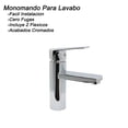 thumbnail image 2 of Monomando Lavabo U Ovalin Baño Rubinett Acero Inoxidable 304 Cromado Cmc, 2 of 4