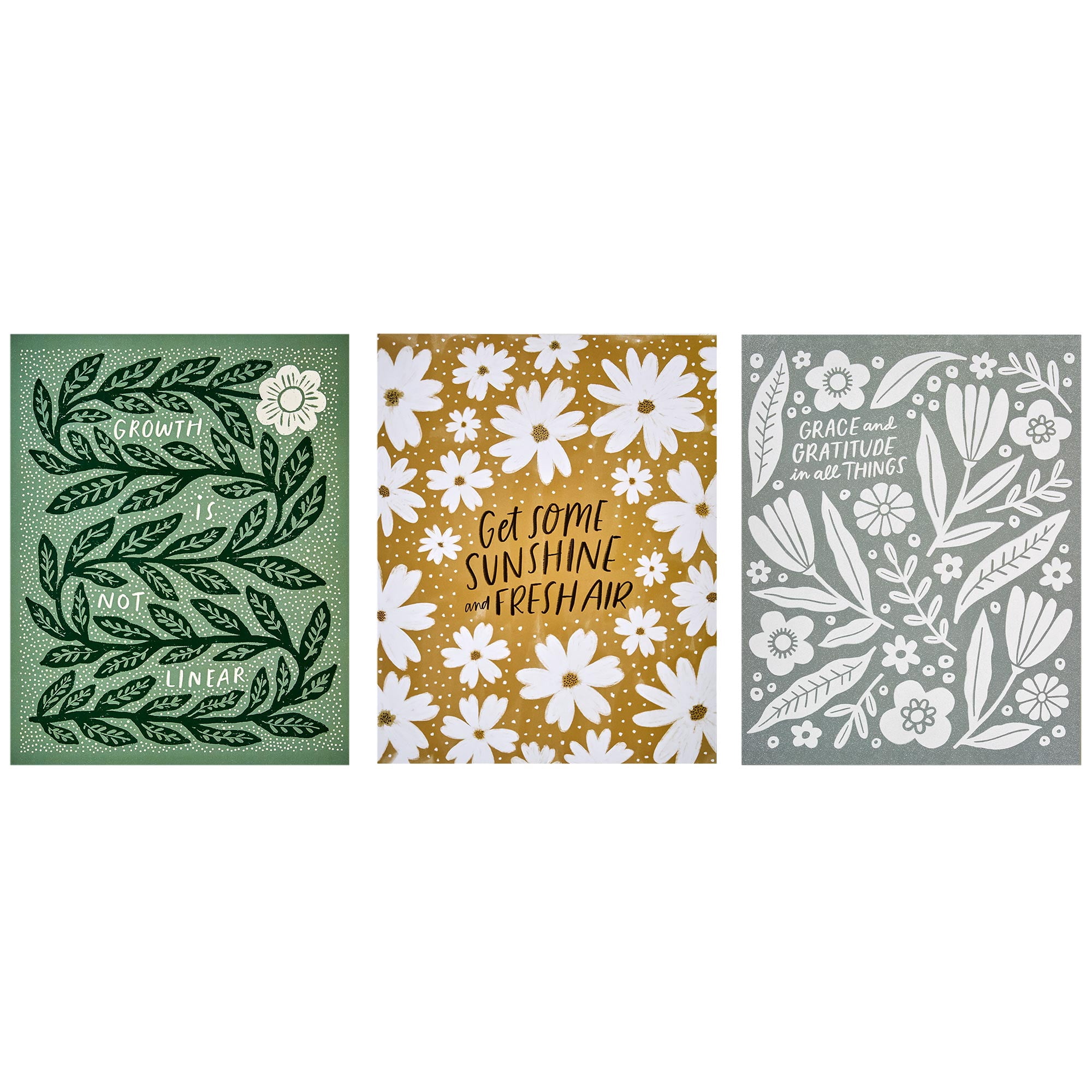 (2 pack) American Art Decor Sentiments 8" x 10" 3-Piece Print Set