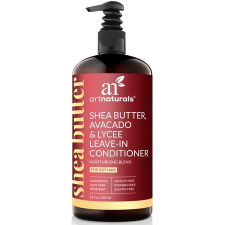 Artnaturals Shea Butter Avocado Lychee Leave-In Conditioner Moisturizing Blend For Dry Hair 12 fl oz 355