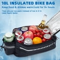 thumbnail image 5 of Lictin Insulated Bike Bag For Bicycles, Waterproof Bike Pannier Bag with Reflector & Shoulder Strap, 10L Capacity Rear Rack Bag, Black, 5 of 8