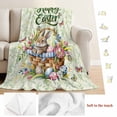 thumbnail image 5 of Easter Blanket Soft Cozy Warm Throw Blanket for Couch, Plush Fuzzy Flannel Fleece Blankets for Sofa, Spring Floral Easter Eggs Bunny Tulip Butterfly Bed Blankets Lightweight Gifts for Women, 40"x60", 5 of 9