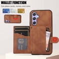 thumbnail image 7 of Jihe Cover For Samsung Galaxy A53 5G Wallet Case,Multi-Function Magnetic Shockproof Crossbody Shoulder Strap with Card Holder Stand Case Cover,Brown, 7 of 7