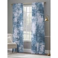 thumbnail image 4 of Modern Blue Sheer Curtains 96 Inch Length 2 Panels Set Window Treatments, Vintage Abstract Art Contemporary Rod Pocket Semi Curtains for Living Room/Bedroom/Kitchen Décor, 104"W x 96"L, 4 of 7