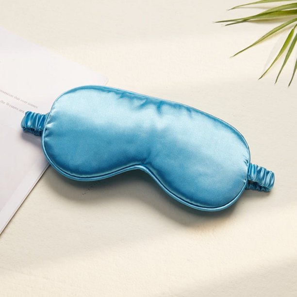Máscara de ojos para dormir de seda de doble cara, para la pausa del almuerzo, con correa elástica, protección para los ojos para viajes, transpirable