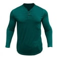 thumbnail image 3 of Gvdentm Mens Slim Fit Cotton Men's Polo Shirts Casual Golf Button Shirt Long Sleeve Tops Green,3XL, 3 of 7