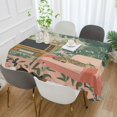 thumbnail image 2 of Yayeee Tablecloths 54" x 54" Rectangle Wrinkle Resistant Party Table Cover, Pink and Green Cat, 2 of 8