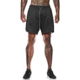 thumbnail image 2 of Hanerdun Men 2-in-1 Running Sport Shorts with Pocket Quick Dry Workout Short Black, 2 of 5