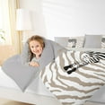 thumbnail image 4 of Feelyou Fashion Zebra Print Full Size Comforter Sets, Cartoon Wildlife Animal Bedding Comforter Set, Teens Kids Boys Girls Reversible Bedding Sets, Microfiber Bedroom Decor, 3-Piece, 4 of 8